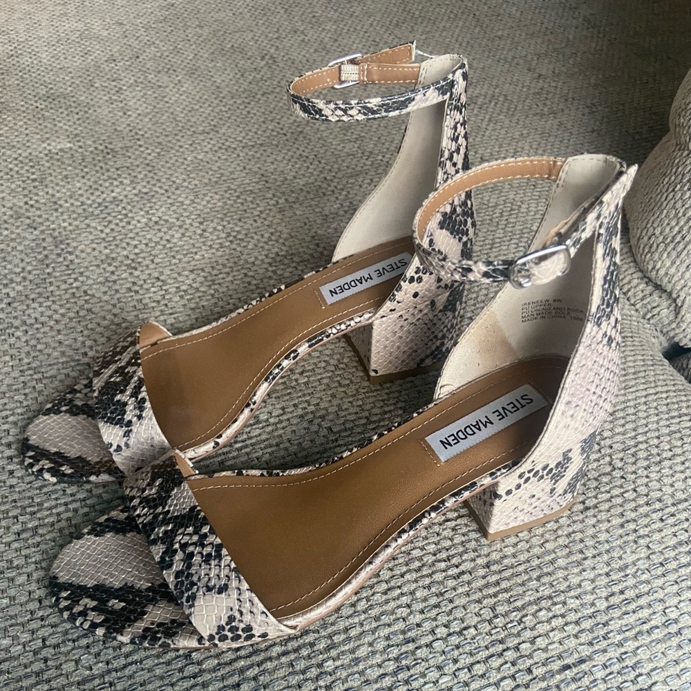 Steve Madden Snake Print High Heels